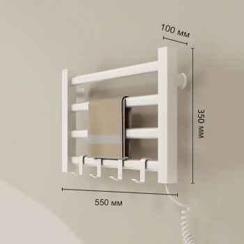 Электрический полотенцесушитель в ванную Cenna Core C12 White-3