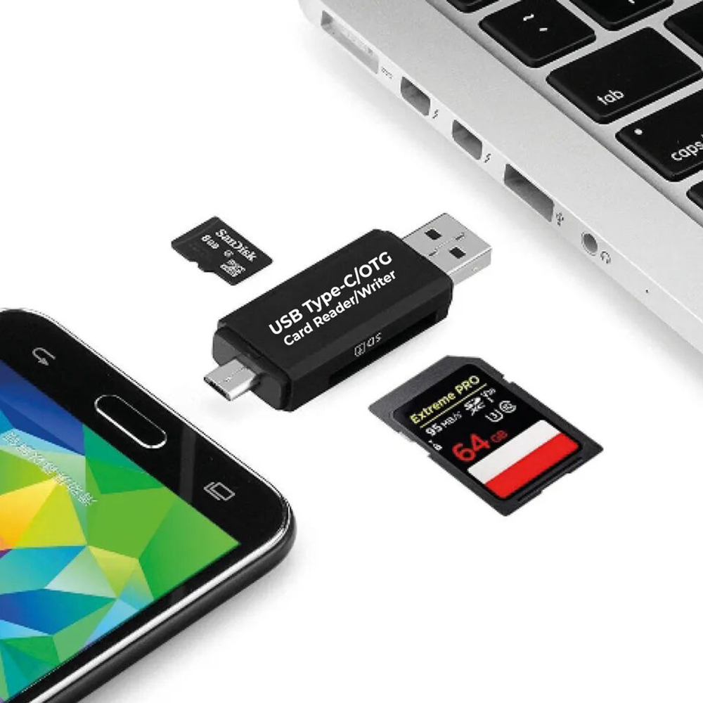 Купить uSB Картридер MOS для micro SD и SD 3 в 1 в Москве – лучшая цена от  интернет-магазина Maxmoll